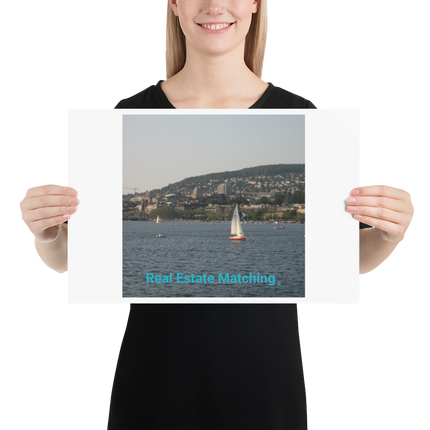 Beutiful River & Hills Sinari Poster with realestatematching without key Logo