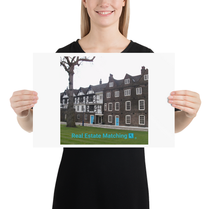 Beutiful Palace Poster with realestatematching with key Logo