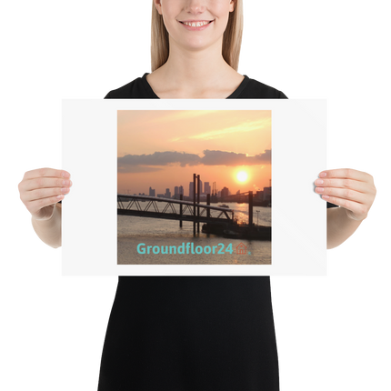 Evening Glow Poster with Groundfloor24 with House Logo