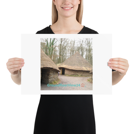 Village Charm Poster with groundfloorview24 with House Logo