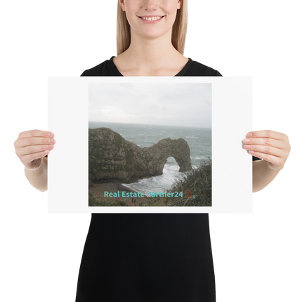 Coastal Escape Poster with realestatepartner24 with house Logo