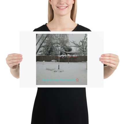 Winter Wonderland Poster with realestatepartner24 with house Logo