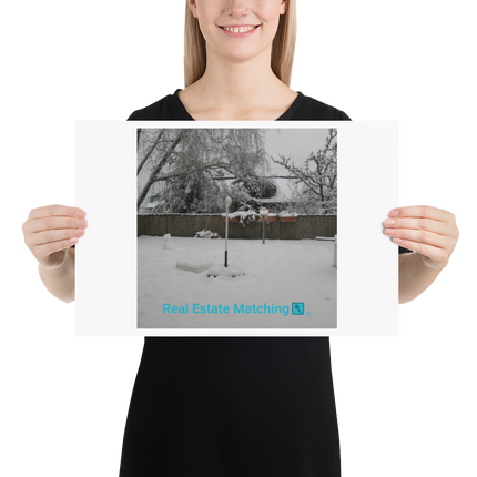 Winter Wonderland Poster with realestatematching with key Logo