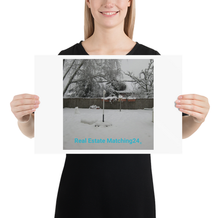 Winter Wonderland Poster with realestatematching24 without key Logo