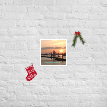 Evening Glow Poster with realestatematching with key Logo