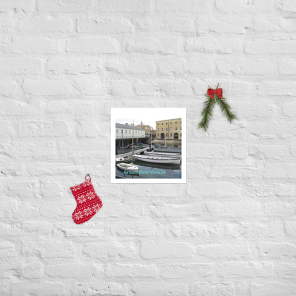 Boat on Water Poster with groundfloorview24 with House Logo