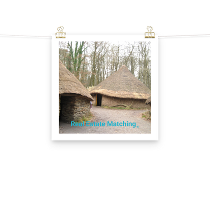 Village Charm Poster with realestatematching without key Logo