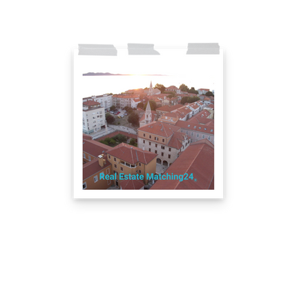 Roof Sunset View Poster with realestatematching24 without key Logo