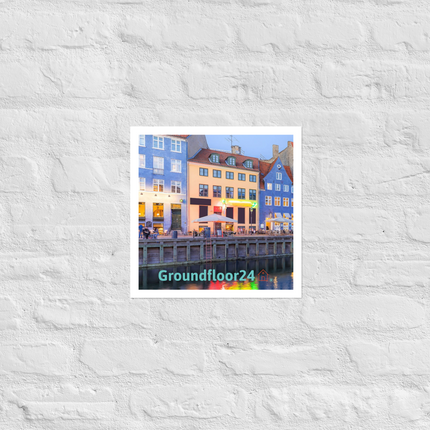 Nyhavn Poster with Groundfloor24 Logo