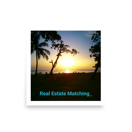 Beutiful Sea View Poster with realestatematching24 with key Logo