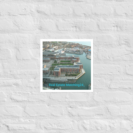 Nice City Poster with realestatematching24 without key Logo
