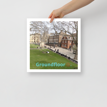 Beutiful Park Poster with Groundfloor with House Logo
