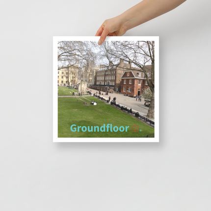 Beutiful Park Poster with Groundfloor with House Logo