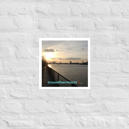 Awesome River View Poster with groundfloorview24 with House Logo