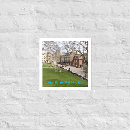 Beutiful Park Poster with realestatematching with key Logo