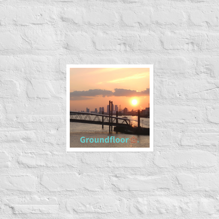 Evening Glow Poster with Groundfloor with House Logo