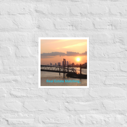 Evening Glow Poster with realestatematching without key Logo