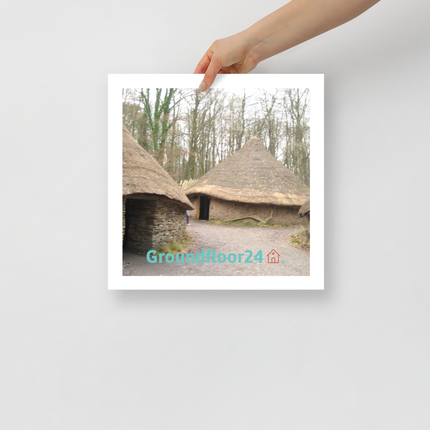 Village Charm Poster with Groundfloor24 with House Logo