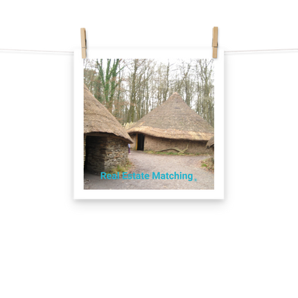 Village Charm Poster with realestatematching without key Logo