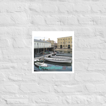 Boat on Water Poster with Groundfloor with House Logo