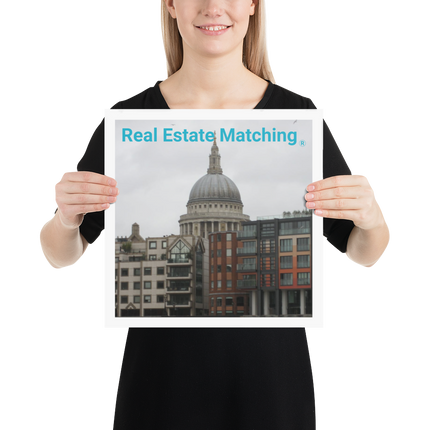 St. Paul's Cathedral Poster with Real Estate Matching Logo