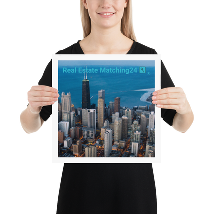 Beutiful Sinari Poster with Real Estate Matching24 Logo