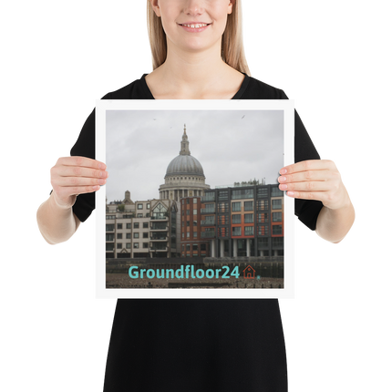 St. Paul's Cathedral Poster with Groundfloor24 Logo