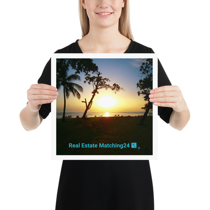 Beutiful Sea View Poster with realestatematching24 with key Logo