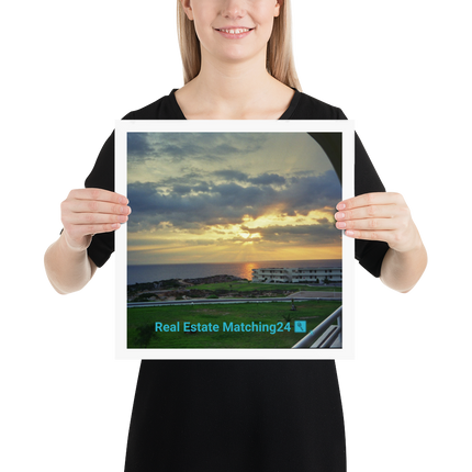 Natural View Poster with realestatematching24 with key Logo