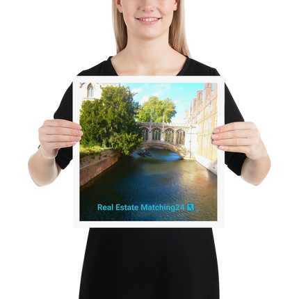 Beutiful Canel Poster with realestatematching24 with key Logo
