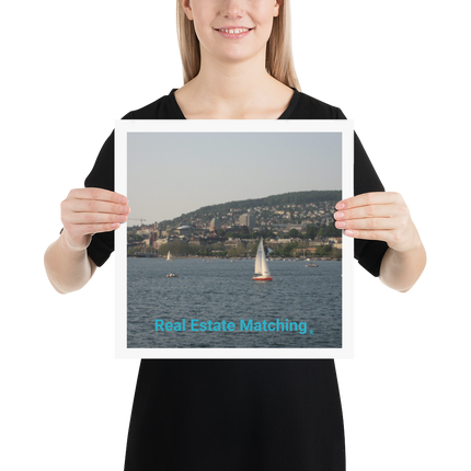 Beutiful River & Hills Sinari Poster with realestatematching without key Logo