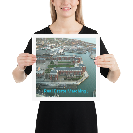 Nice City Poster with realestatematching without key Logo