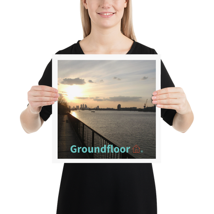 Awesome River View Poster with Groundfloor with House Logo