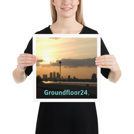 Majestic Sunset Poster with Groundfloor24 without House Logo