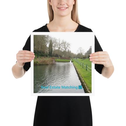 Lakeside Beauty Poster with realestatematching with key Logo