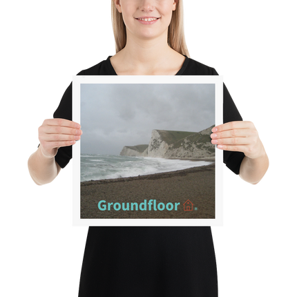 Waves and Sand Poster with Groundfloor with House Logo