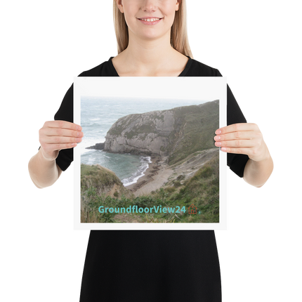 Sea & Hills Poster with groundfloorview24 with House Logo