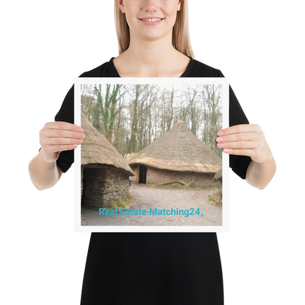 Village Charm Poster with realestatematching24 without key Logo