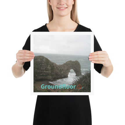 Coastal Escape Poster with Groundfloor with House Logo