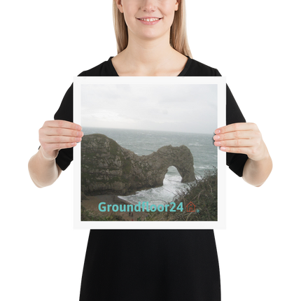 Coastal Escape Poster with Groundfloor24 with House Logo
