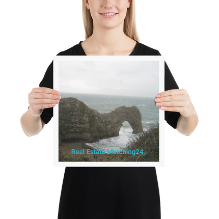 Coastal Escape Poster with realestatematching24 without key Logo