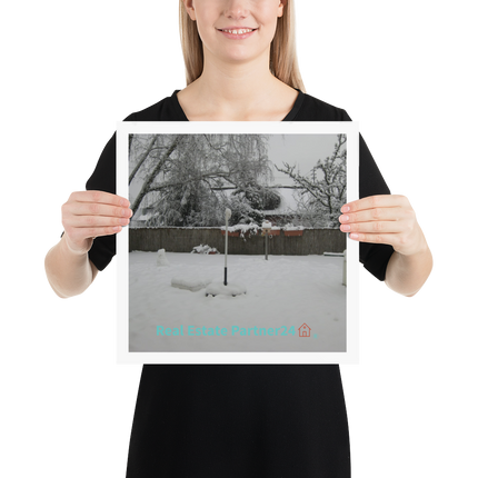 Winter Wonderland Poster with realestatepartner24 with house Logo