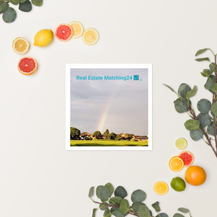 The Rainbow Sinari Poster with Real Estate Matching24 Logo