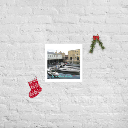 Boat on Water Poster with groundfloorview24 with House Logo