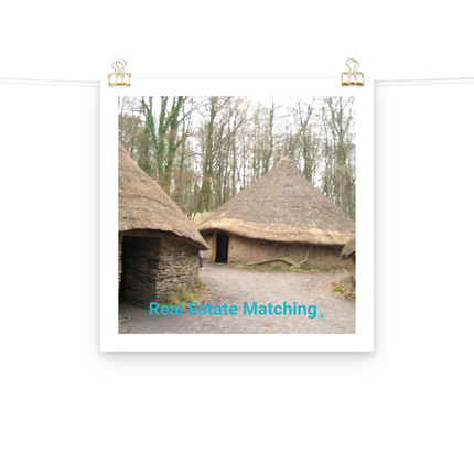Village Charm Poster with realestatematching without key Logo