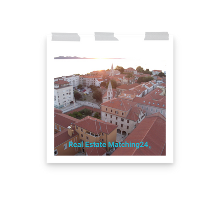 Roof Sunset View Poster with realestatematching24 without key Logo