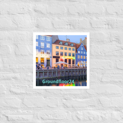 Nyhavn Poster with Groundfloor24 Logo