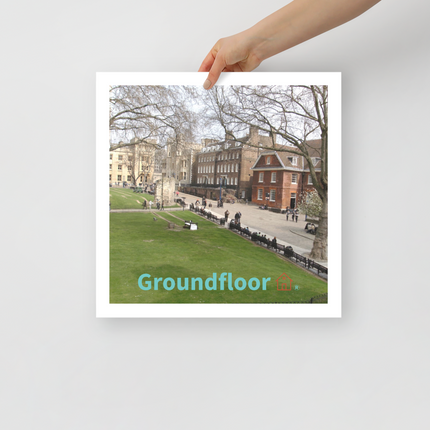Beutiful Park Poster with Groundfloor with House Logo