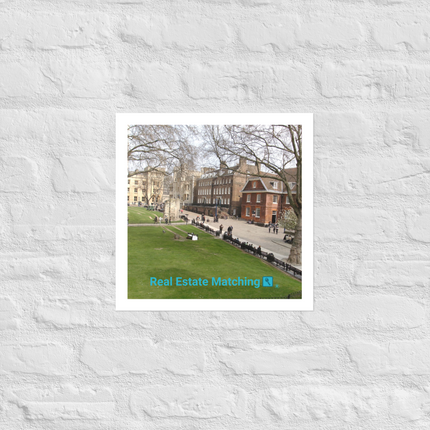 Beutiful Park Poster with realestatematching with key Logo