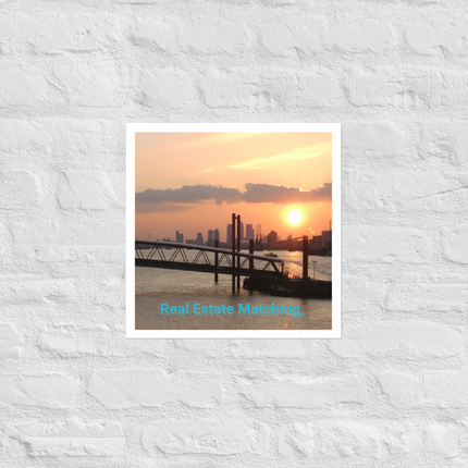 Evening Glow Poster with realestatematching without key Logo